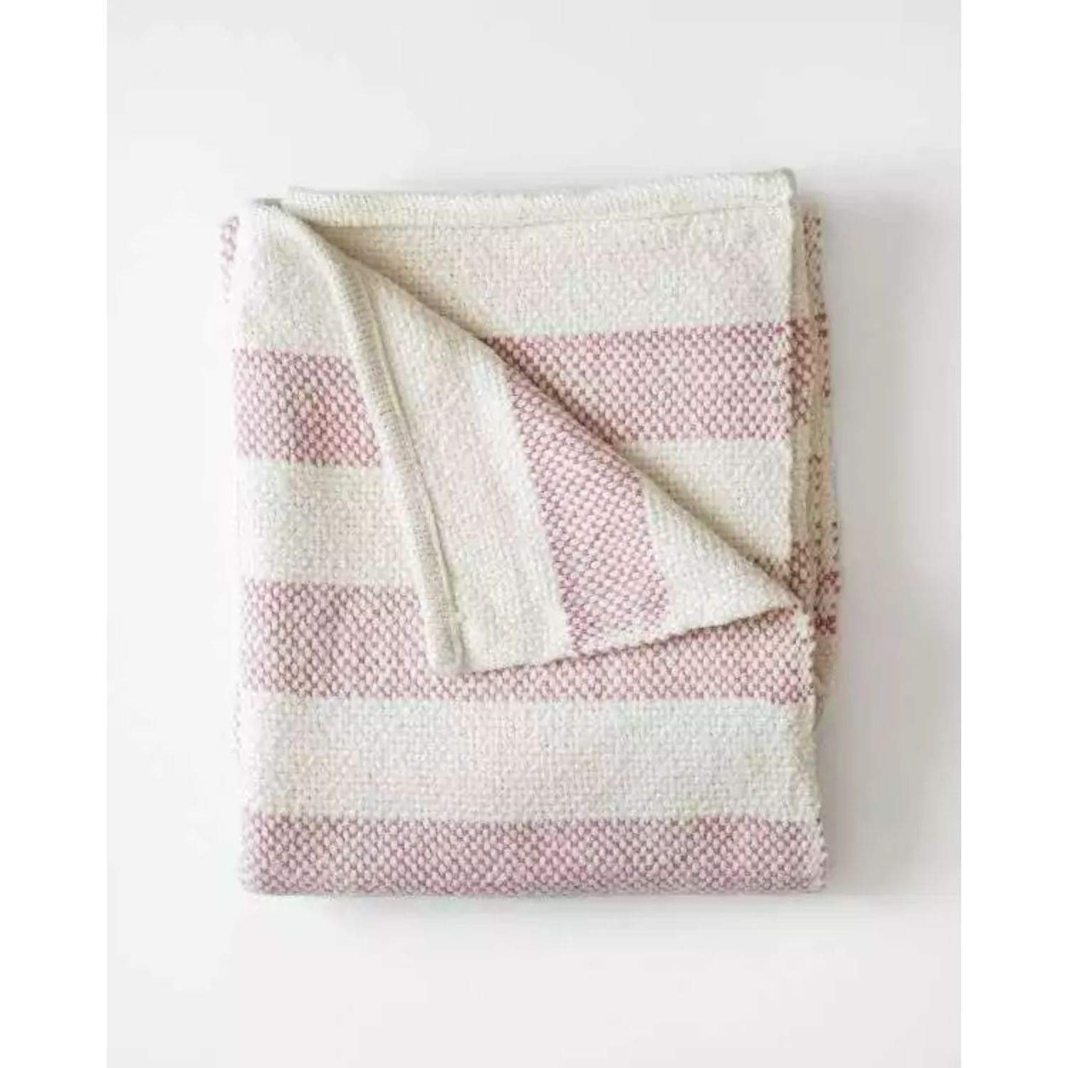 Barrydale Hand Woven Cot Cover Pink Stripes