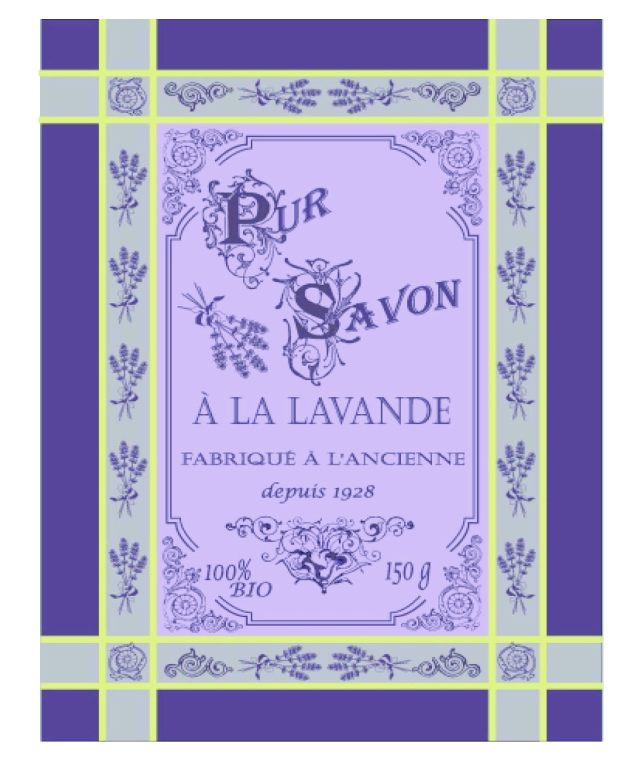 Sud Etoffe Tea Towel Lavende Prune