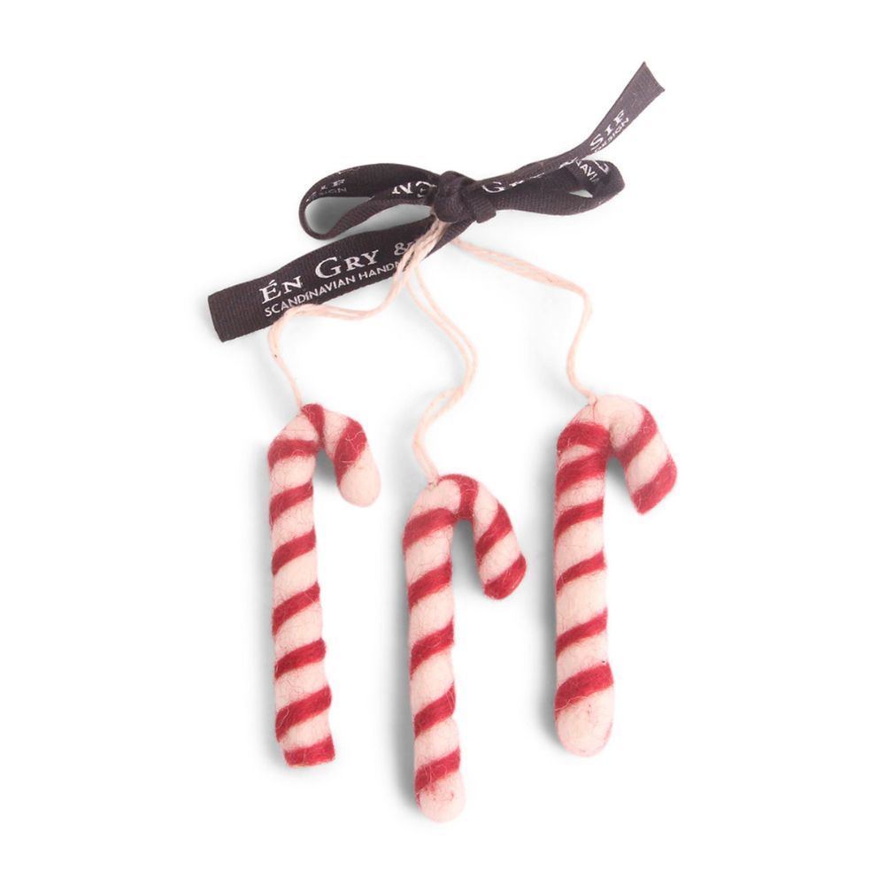 Gry & Sif Candy Cane Ornaments - Set of 3