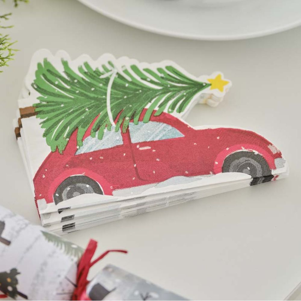 Merry Little Christmas Car Napkins