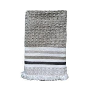 African Jaquard Danakil Hand Towel Lunar Grey
