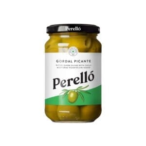 Perello Olives Gordal Queen Green Pitted Chilli 150g