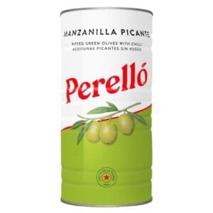 Perello Olives Manzanilla Pitted Green Chilli 600g