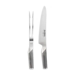 Global 2 Piece Carving Knife + Fork Set