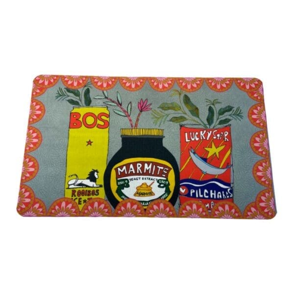 Artdeolivia Kitchen Felt Mat Marmite Red